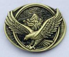 Gold Flying Eagle Belt Buckle Metal BU248