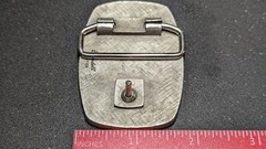 PEWTER RED JACKET SHIP BELT BUCKLE MADE BY BLAISDELL