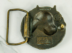 Ferdinand the Bull belt buckle western Bergamot Brass Works 1976