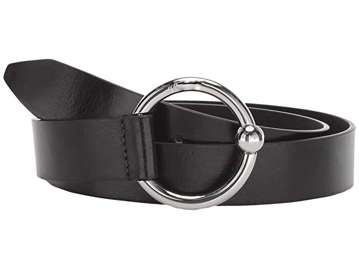 Men&rsquo;s Fantastic « O » Shape Ring In 925 High Polished Silver Simple Belt Buckle
