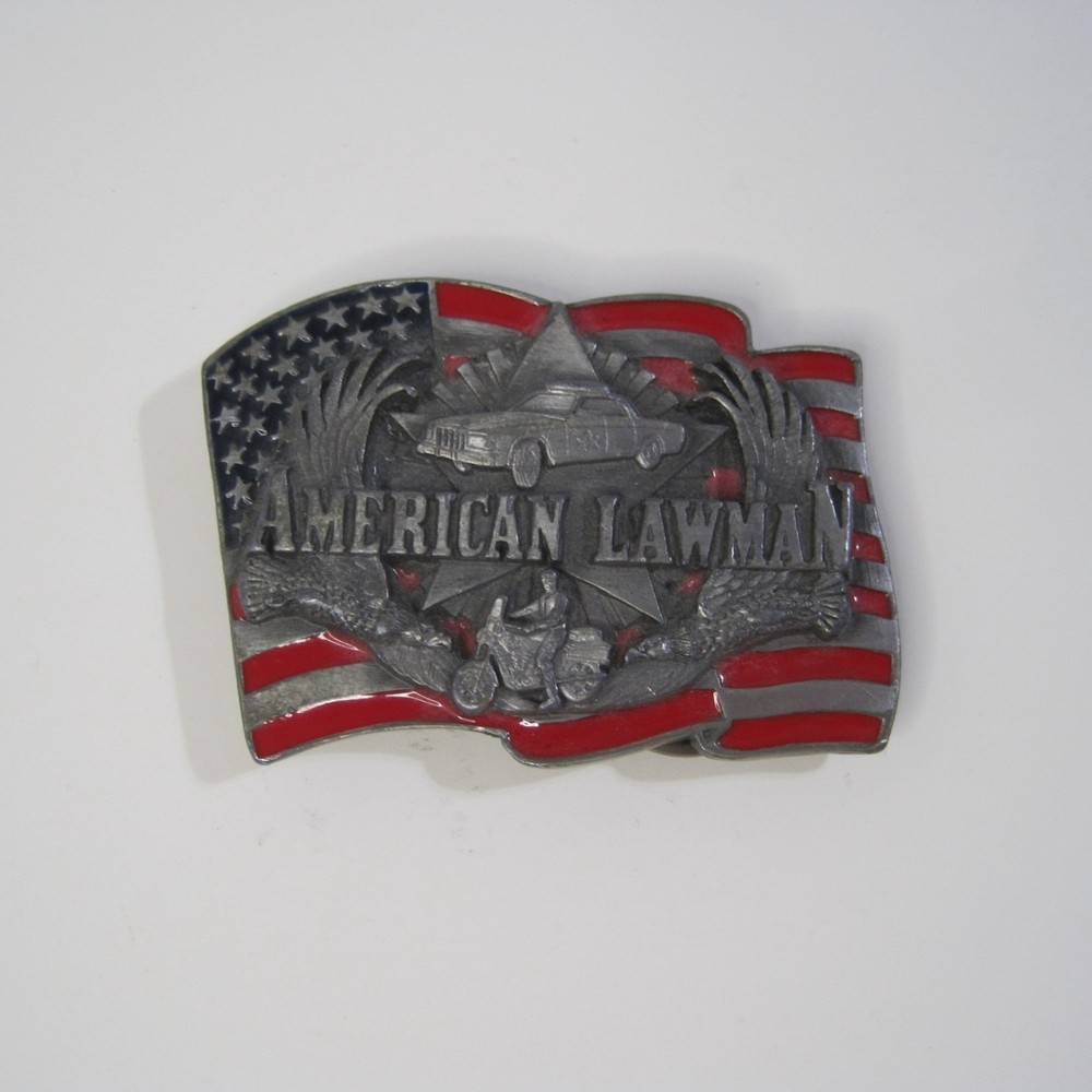 American Lawman Belt Buckle 1992 Siskiyou Buckle Co. – approx. 3.25&Prime; x 2.5&Prime;