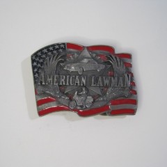 American Lawman Belt Buckle 1992 Siskiyou Buckle Co. – approx. 3.25&Prime; x 2.5&Prime;