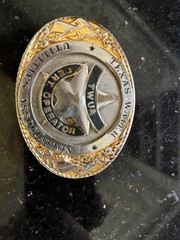 Texas Water Utilities Assc Vintage Brass Belt Buckle Creative Casting Denison