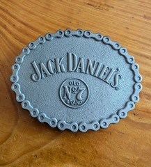 Jack Daniels Oval Bike Chain Belt Buckle Mens