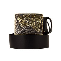 Iron Wolf brass belt buckle, Vikings wolf, Norse pagan celtic accessory