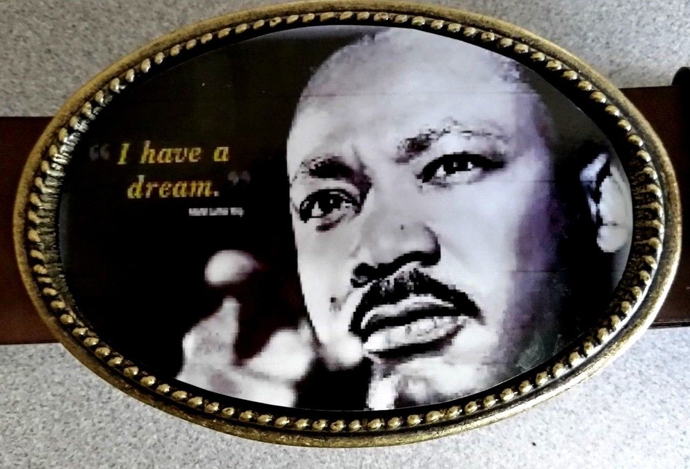 MARTIN LUTHER KING JR.  » I HAVE A DREAM » COMMEMORATIVE EPOXY BELT BUCKLE – NEW!