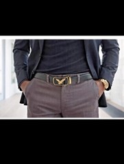 Men Eagle Decor Automatic Buckle Belt