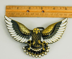 Flying Eagle antique brass belt buckle
