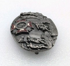 1987 VFW Belt Buckle Siskiyou Veterans of Foreign Wars USA Life Member Vintage
