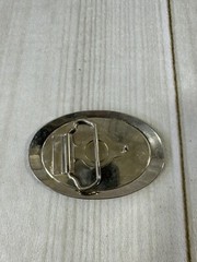 Bus Enamel belt buckle Blue White Transportation Drivers