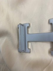 Silver H 40mm Belt Buckle 1.5` Logo Replacement Buckle Designer Style