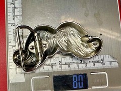 Mustache Novelty Psychobilly Rockabilly Biker Punk Heavy Figural Belt Buckle