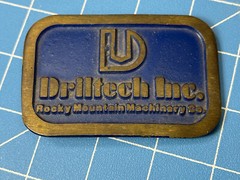 Vtg COLLECTIBLE DRILTECH ROCKY MOUNTAIN MACHINERY CO. BELT BUCKLE