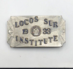 VINTAGE HOOK-FAST PERSONALIZED  »LOCOS SUR 1933 INSTITUTE » BELT BUCKLE