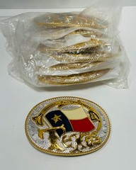 6 Texas State Belt Buckle Flag Cowboy Rodeo Western Star Hebillas Vaqueras