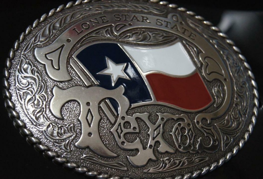 Nocona Western Belt Buckle “Lone Star State” Texas Flag 37593