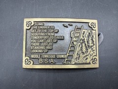 Vintage Brass Boy Scouts Middle Tennessee Council Belt Buckle
