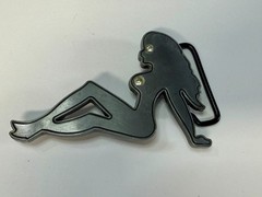 Sexy Woman Silhouette Mud Flap Girl Trucker Chick Belt Buckle By Buckle Rage