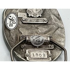 Vintage 1986 The Great American Buckle Co Linesman Pewter Belt Buckle 1809 Mens