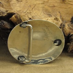 Southwest Nickel Belt Buckle with Buffalo Head