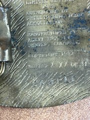 1982 Kansas&rsquo; Biggest Rodeo Phillipsburg Kansas Brass Belt Buckle Sample