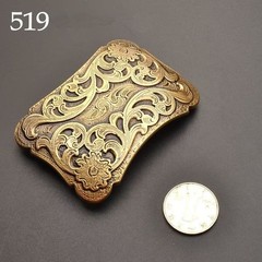 Pure brass Tang grass rich and precious flower belt buckle head ethnic style