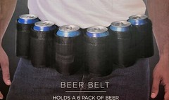 Brand new / factory Sealed BLACK 6 Pack Beer & Soda Can Holster Belt 