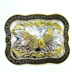 flying american eagle belt buckle pewter in silver black and gold 4×3 inches