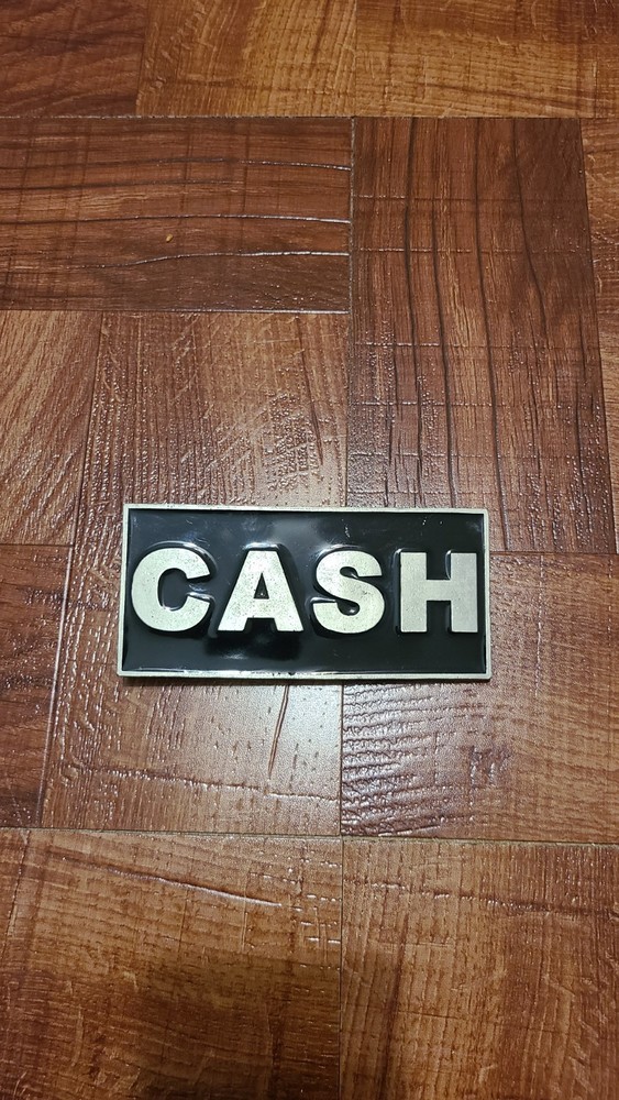Johnny Cash Logo Metal/Enamel Belt Buckle