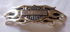 Harley Davidson 2004 Flames Bar & Shield 6&Prime; Belt Buckle 99555-04V NOS BOXED
