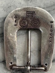 Harry Hudson Sterling Silver 14K Gold Ranger Belt Buckle Set 2 EXTRA LOOPS