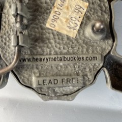 Skull Buckle 3in Tall 2.5in Wide Metal