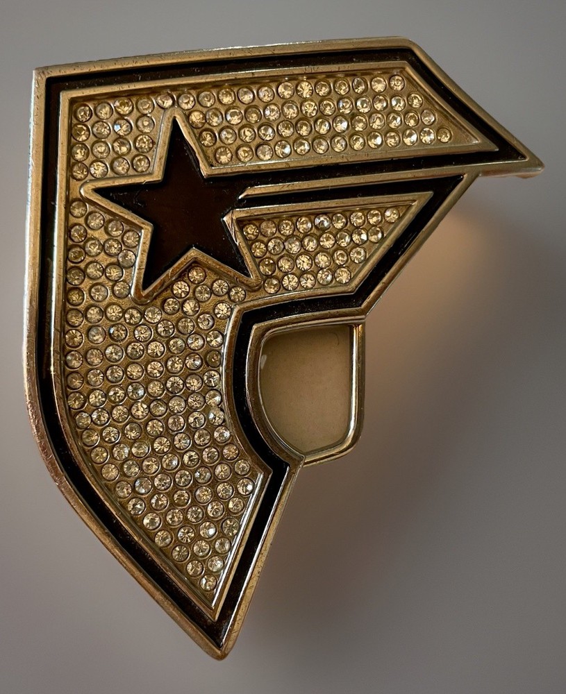 Vintage TRAVIS BARKER BLINK 182 Stars and Straps F Rhinestone Belt Buckle Punk