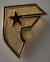 Vintage TRAVIS BARKER BLINK 182 Stars and Straps F Rhinestone Belt Buckle Punk