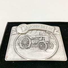 John Deere 1988 Model D Tractor Moline Illinois Metal Rectangle Belt Buckle