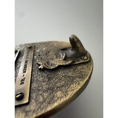 Vintage 1986 B.A.S.S. Member Belt Buckle Great American Buckle Co Fishing Brass