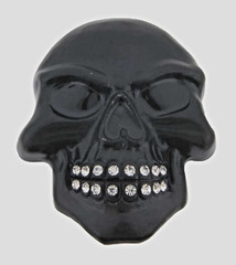 Skull Belt Buckles Grill Black Metal Emblem Bling Iced Style New Men Women Goth