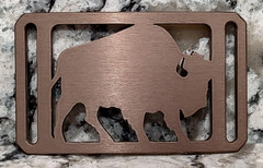 GRIP6 BELT BUCKLE – BUFFALO – BRONZE – 1.5 INCH WIDE
