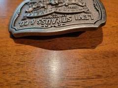 Levi Strauss Co 1873 Two Horse Brand Limited Edition Nice Used Metal Belt Buckle