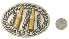 BULLETS METAL NOVELTY BELT BUCKLE MILITARY & WEAPONRY