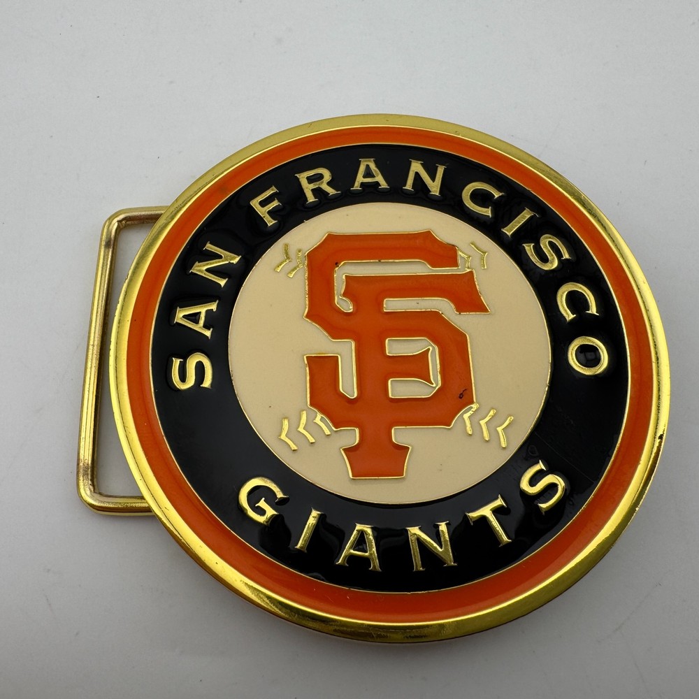 San Francisco Giants Scottsdale Metal Orange Gold Belt Buckle 3&Prime; Diameter