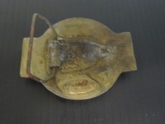 Vtg Belt Buckle Permastran Fiber Glass Pipe Boxing Glove The Light Heavyweight
