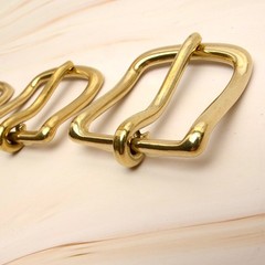 Leather Craft Soild Brass Half Buckle single bar buckle making a belt, strap