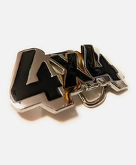 4X4 Classic Chrome color Belt Buckle four wheel off road USA