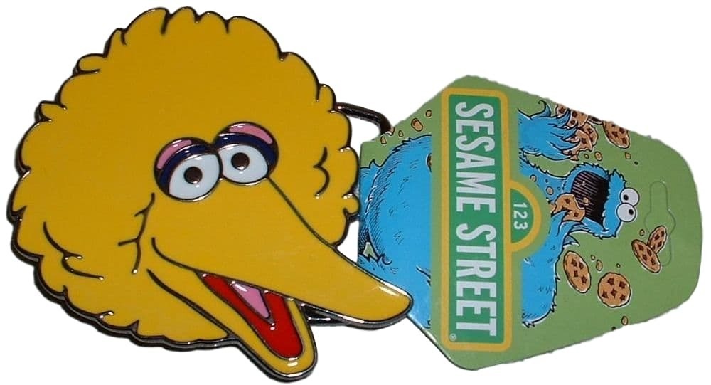 Sesame Street BIG BIRD Metal/Enamel 3 1/2&Prime; Wide BELT BUCKLE