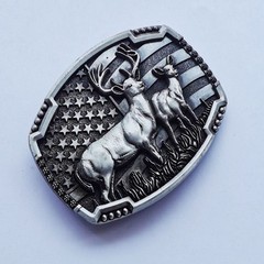 Outdoor Hunting Zinc Alloy Belt Buckle Elk Belt Buckle