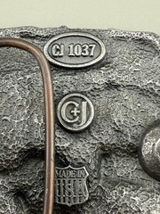 Family Farm Belt Buckle American Tradition Tractor Barn Vintage Pewter C+J 1986