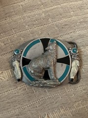 Belt Buckle – Wolf And Feathers