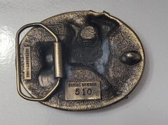 AMERICAN WILD LIFE STAG-DEER BELT BUCKLE. Copyright 1981.Serial number 510. USA