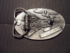 Belt Buckle Biker Western Made in USA All the Way US Stars & Stripes Flag